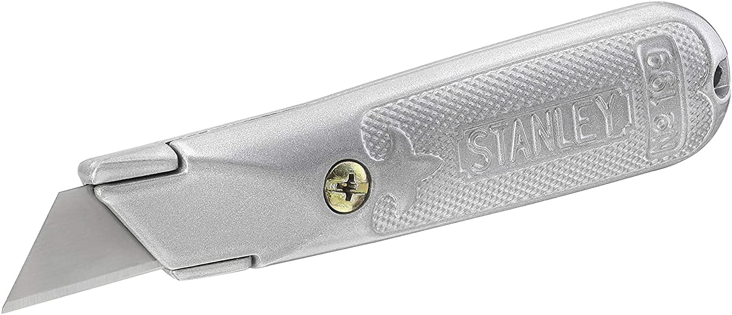 STANLEY® Trapezmesser 199E mit feststehender Klinge, geliefert mit 3 Klingen. Körper aus Zinklegierung mit gerillter Oberfläche - Image 2