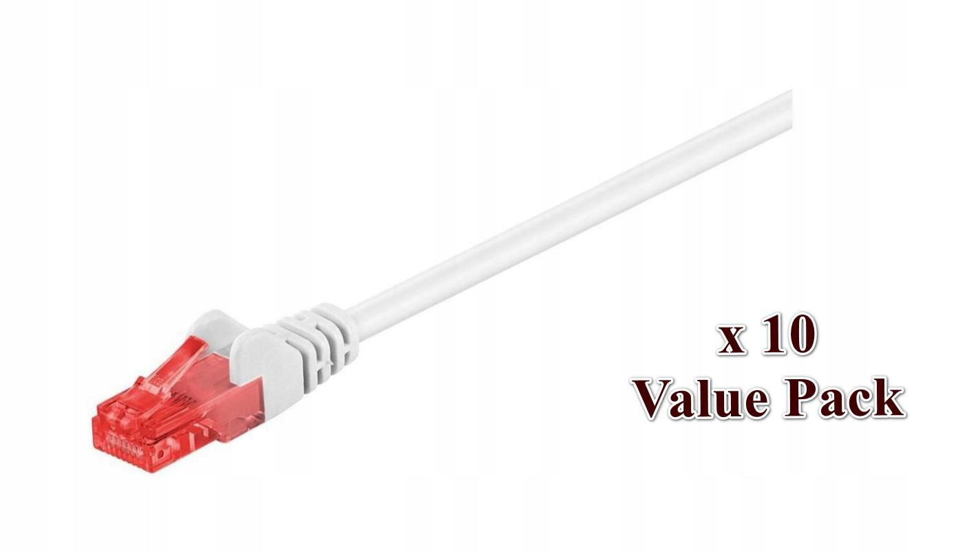 Microconnect Weiß U/Utp Cat6 1M 10 Stück