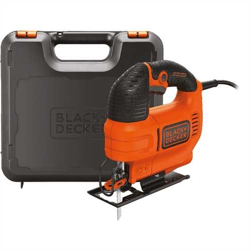 Black & Decker Schwarz Stichsäge, Ks701ek 520W Elektronik-Pendelhubstichsäge (Ac, 520 W, 230 V, 7 Cm, 3000 Spm, 1,5 Cm) - Bild 3