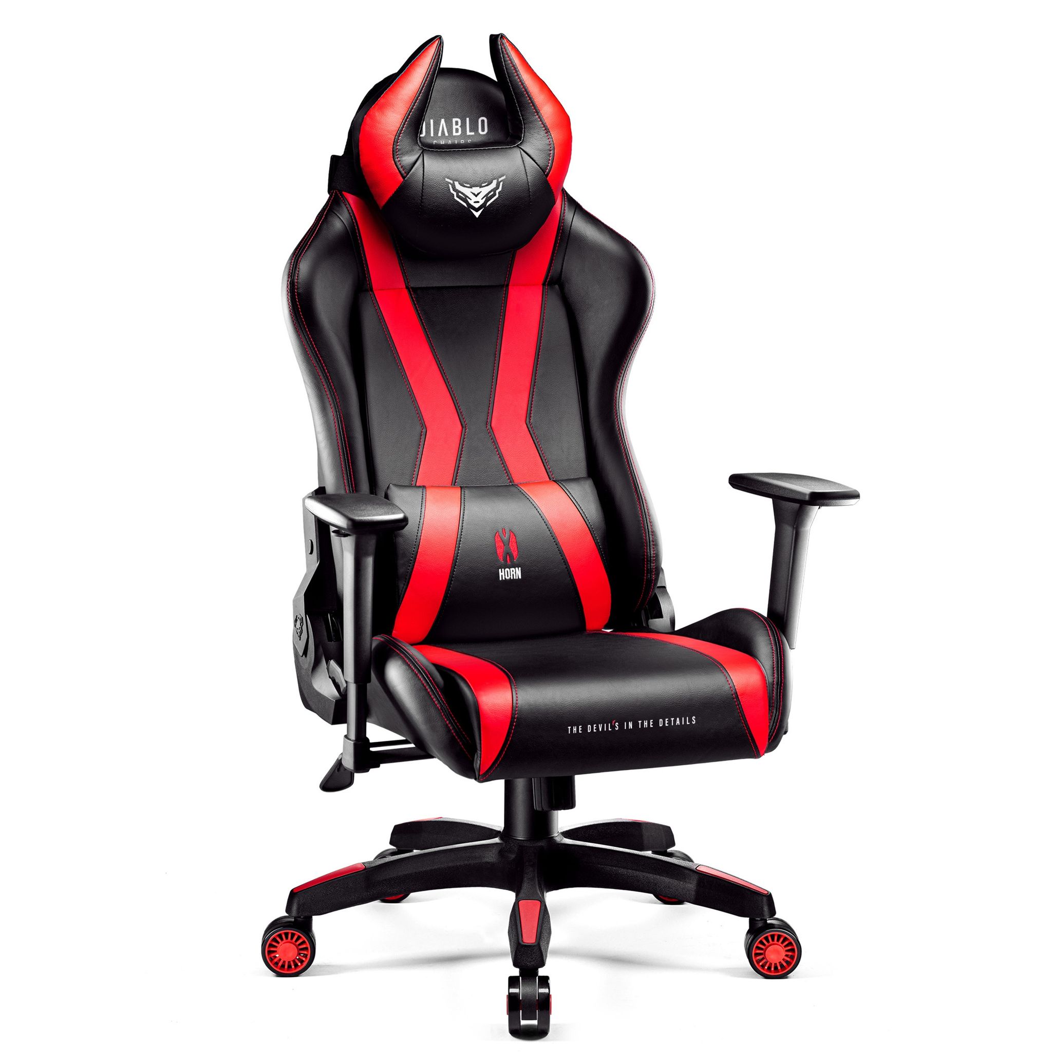 Diablo Rot Gaming-Stuhl Kunstleder King Size Schwarz-: X-Horn 2.0