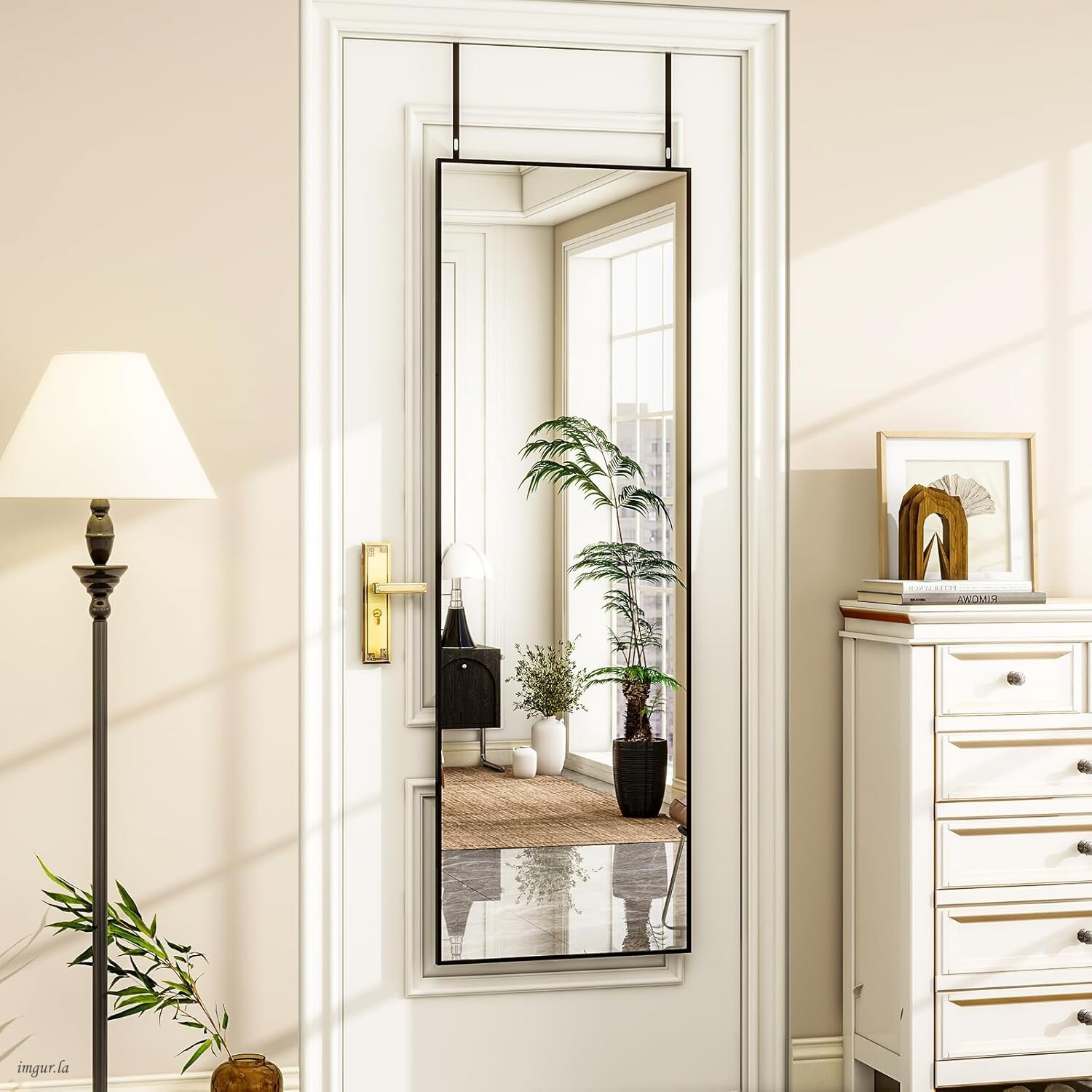 Koonmi – Miroir Mural 127 X 41 Cm – Cadre En Aluminium Minimaliste
