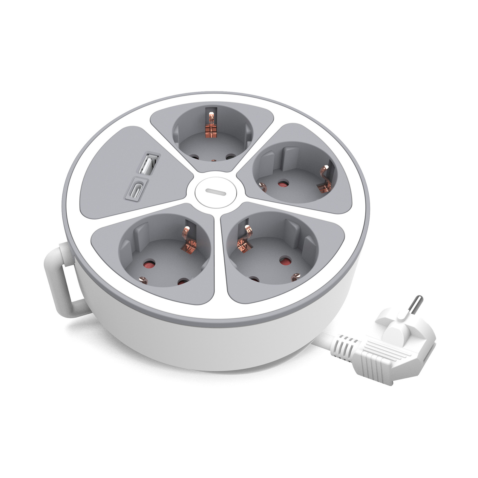 Oem Steckdosenleiste Mit Verlängerungskabel, 4 Usb-A- Und Usb-C-Anschlüsse, Mit Schalter, 2 M