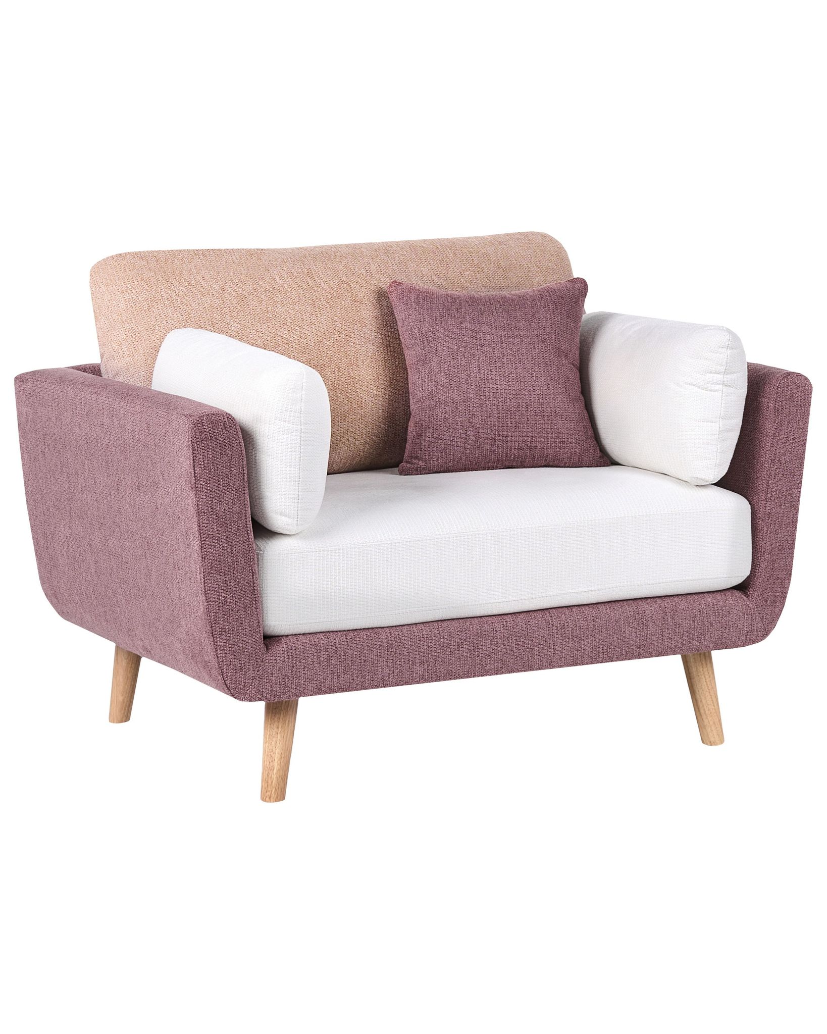 Beliani Sessel Bolga Stoff Rosa
