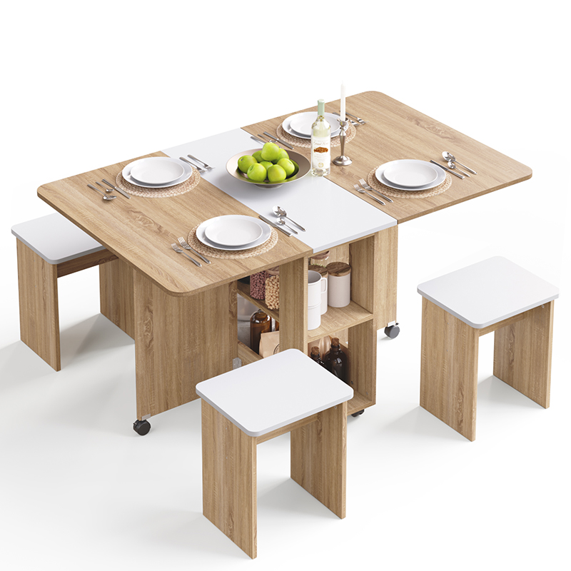 Mondeer – Ensemble Table Et Chaises Pliantes 4 Places – Table De