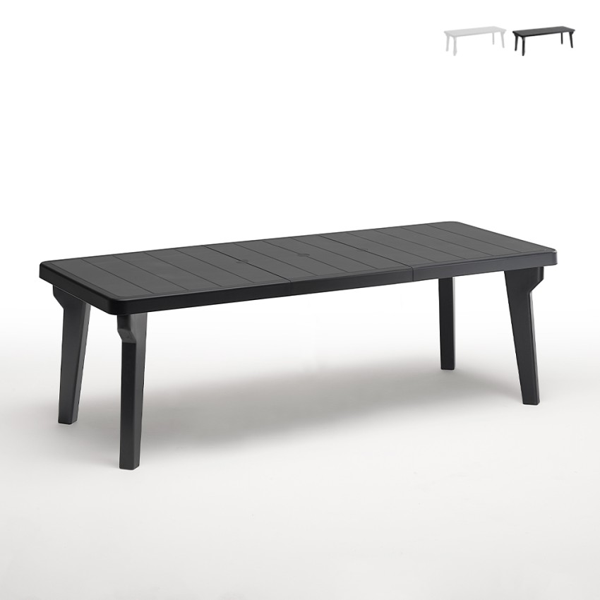 Idroweb – Table De Jardin Extensible 160-220x90cm Polypropylène