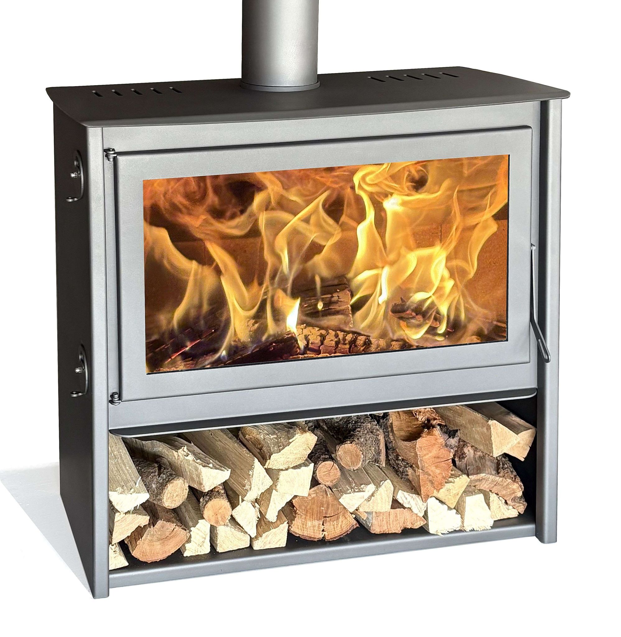 Stufa A Legna Vexta 900 / Tronchi Da 80 Cm / Alta Efficienza 85% / Tripla Combustione / Vetro Panoramico Autopulente / 350 M³ / Classe Energetica A+