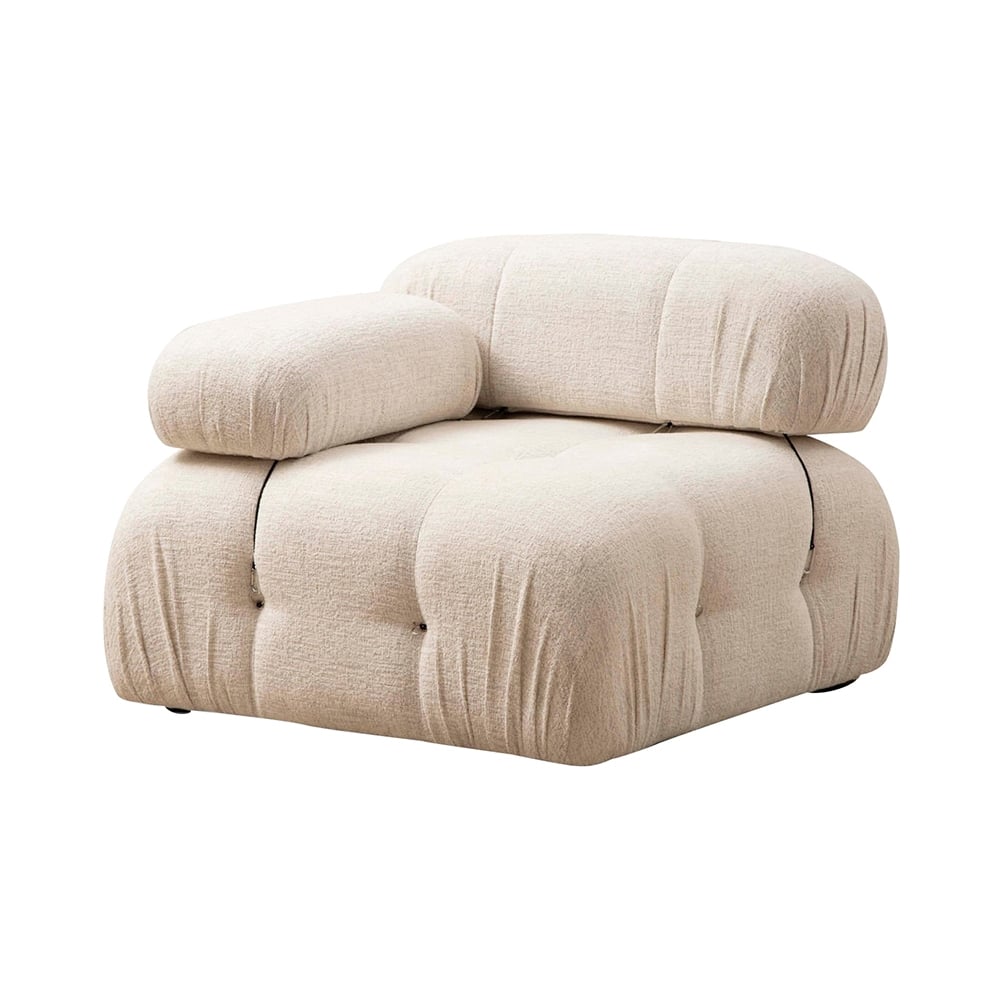 Atelier Del Sofa Schwarz/Beige Sofa + Bettsofa, Bubble (1-Sitzer, Modular Sofa) - Bild 2