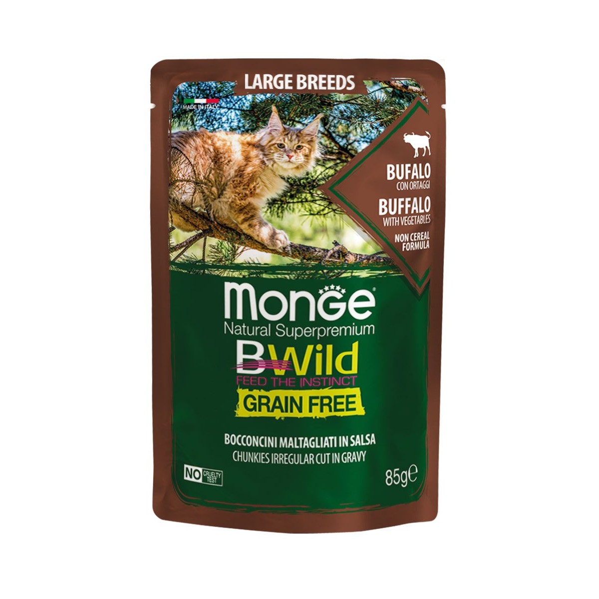 Bwild Grain Free Bocconcini In Salsa Per Gatti Large Breeds Monge