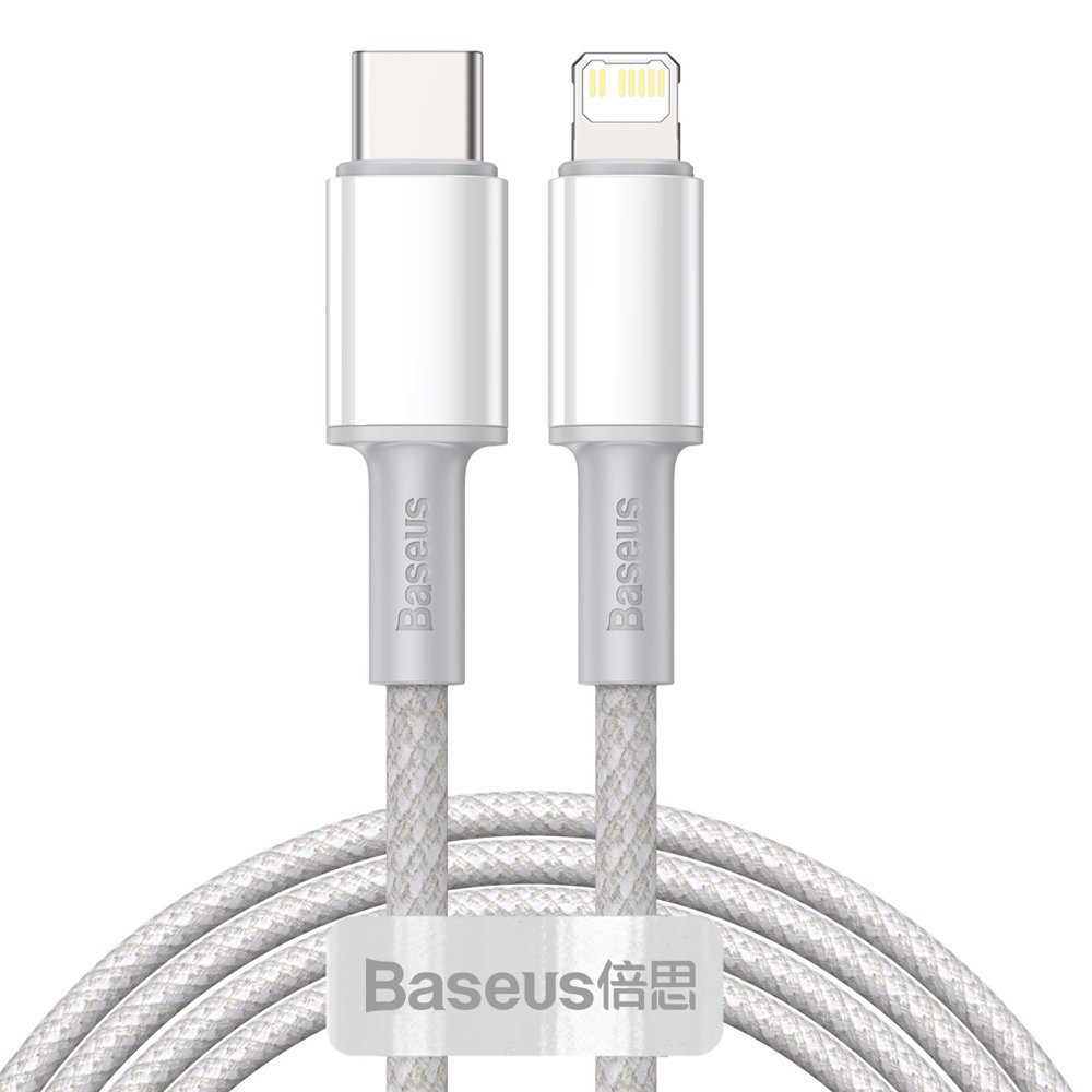 Baseus Weiß Usb-C-Auf-Lightning-Daten- Und Ladekabel High Density Braided, 20W, 2M, Catlgd-A02 - Bild 7