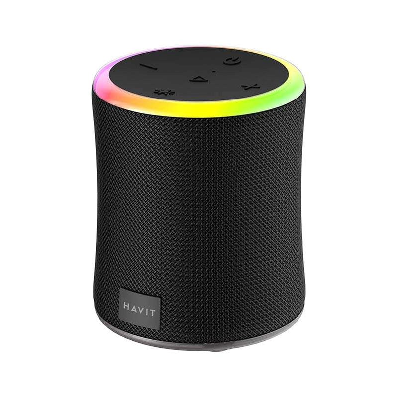 Shaviv Schwarz Havit Sk832bt Lautsprecher Bluetooth - Rgb-Beleuchtung, Kraftvoller Stereo-Sound, Wasserdicht, 1800Mah Akku, Integriertes Mikrofon, Tws, Usb, Aux, Microsd