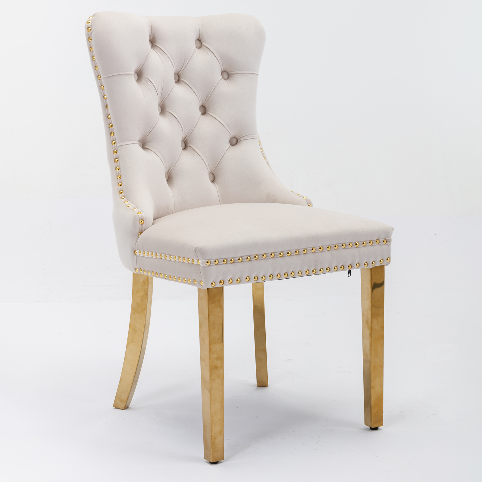Lot De 2 Chaises De Salle À Manger Modernes En Velours Capitonné