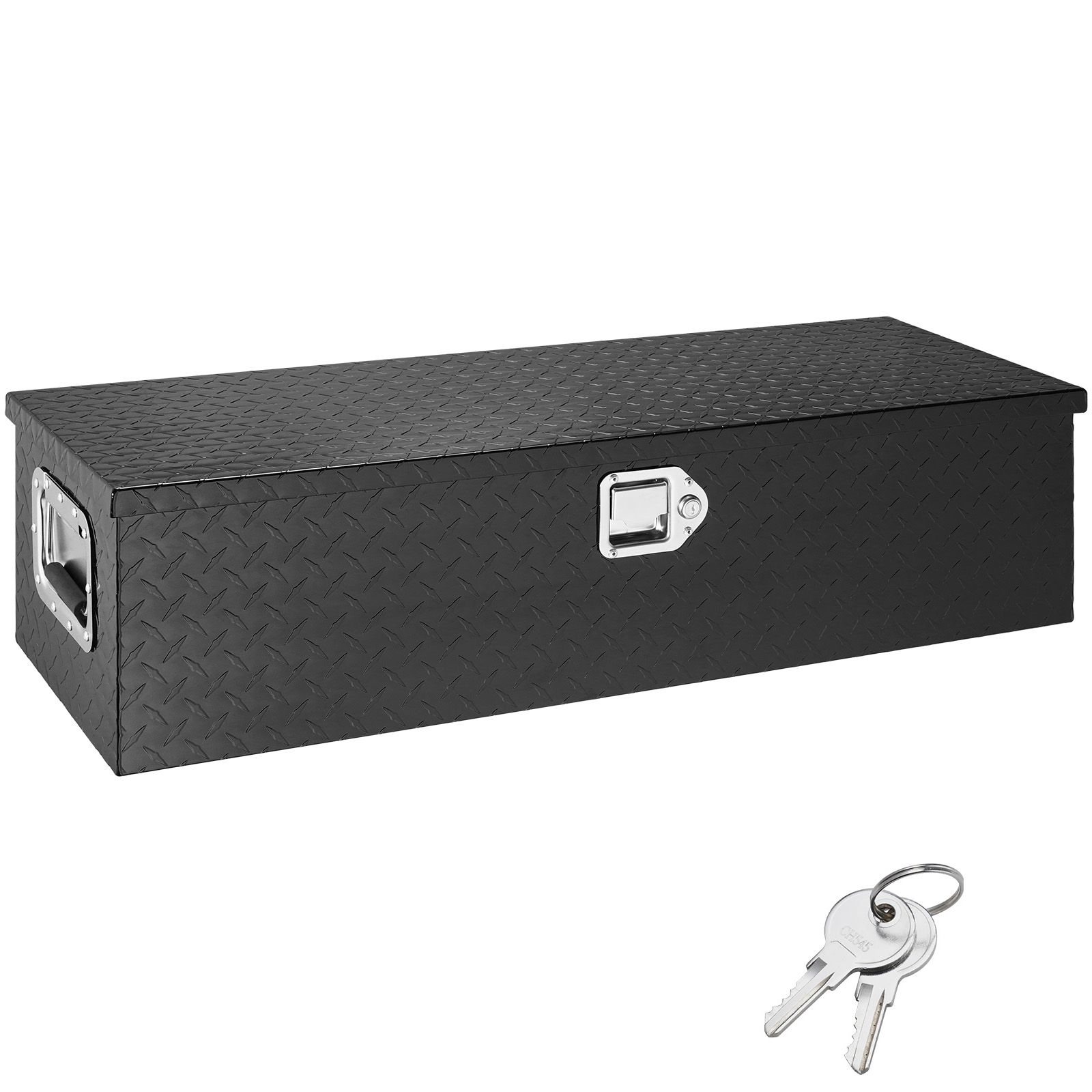 Coffre à outils aluminium étanche pour camion, 990 x 330 x 254 mm, noir