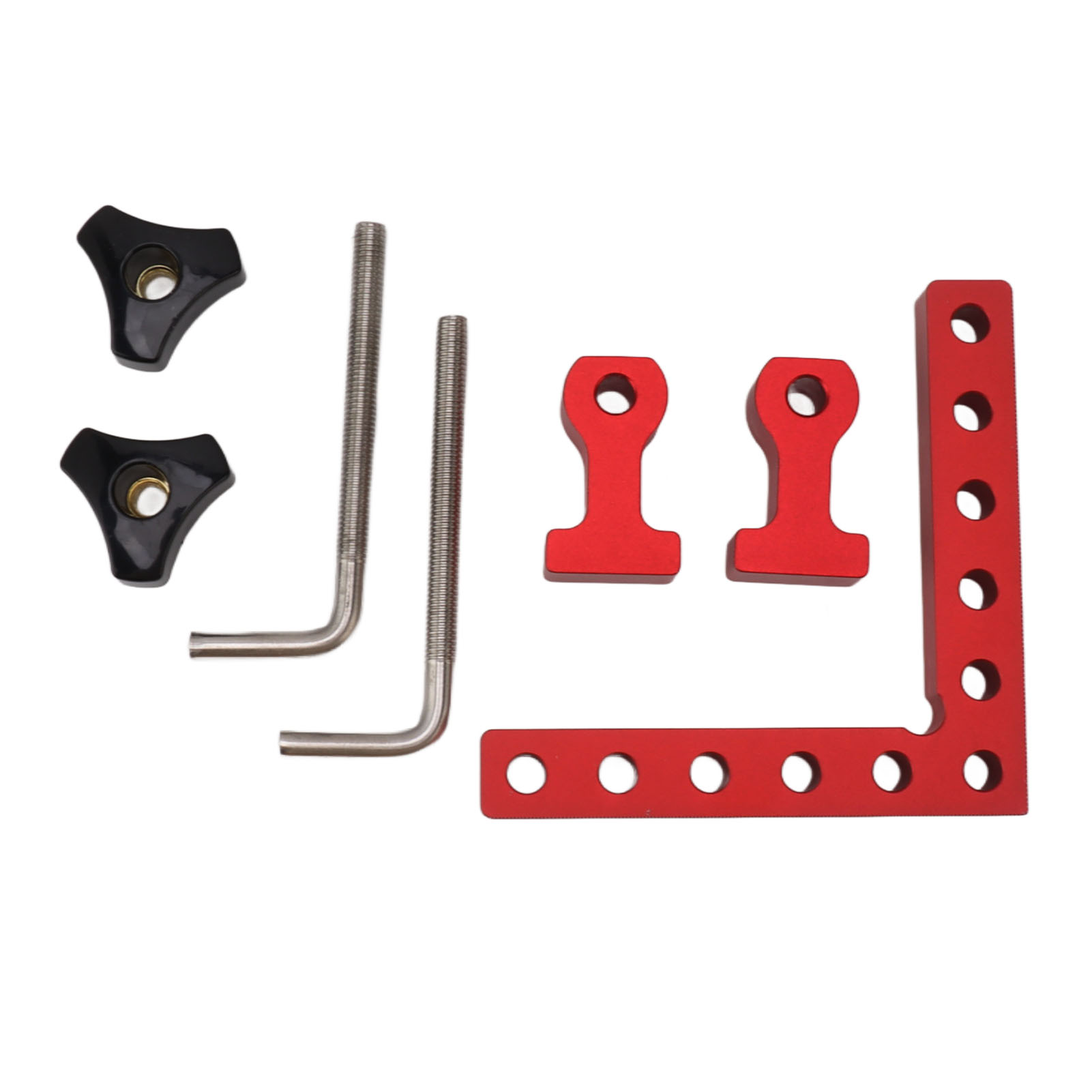 Équerre de positionnement à 90° en alliage d'aluminium, avec échelle de mesure, lot de 7 accessoires
