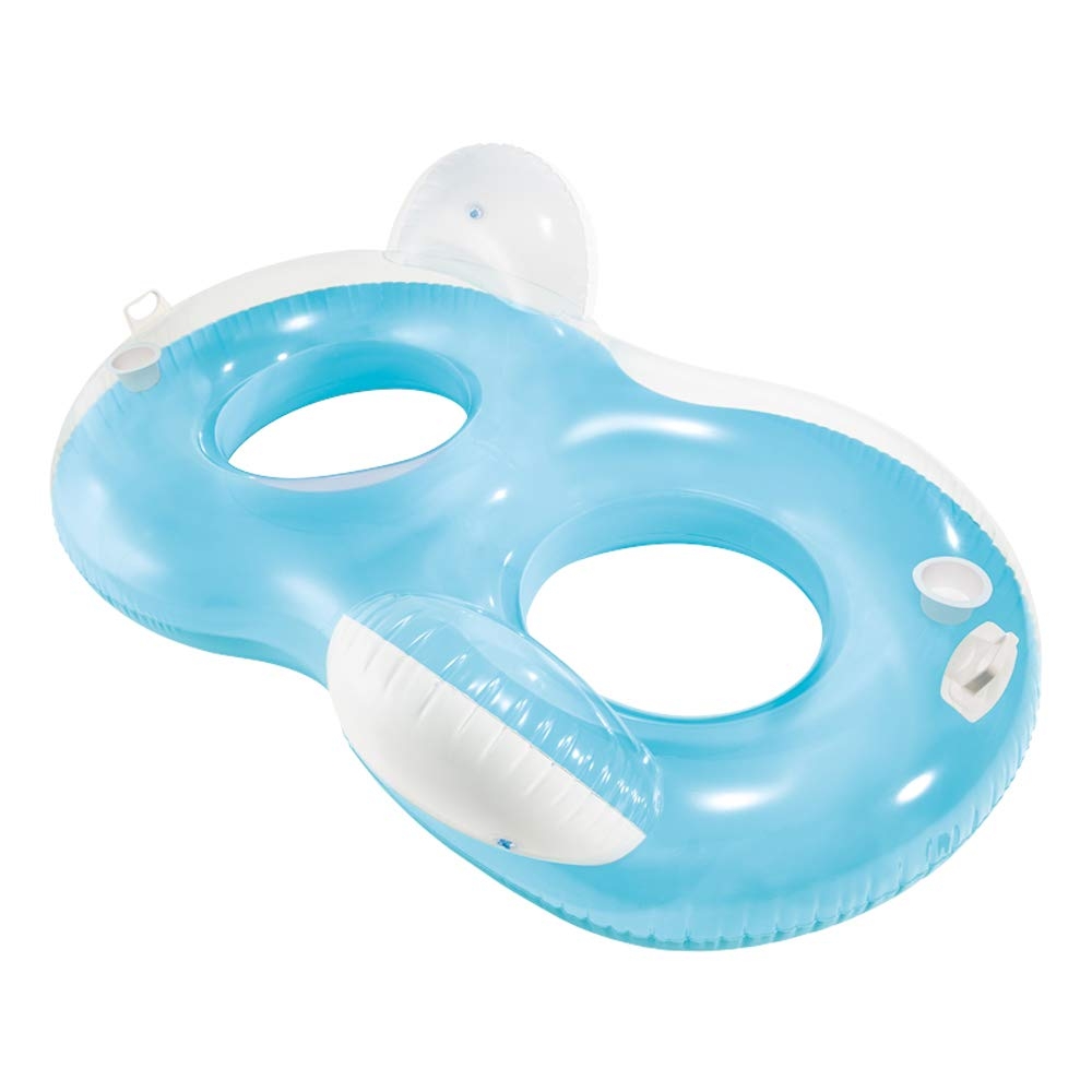 Intex Doppelt Aufblasbarer Sessel Blau Komfort Pool