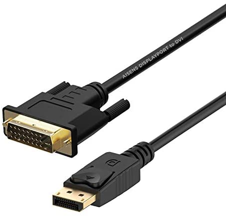 Aisens Schwarz - Displayport Zu Dvi Konverter Kabel, Dp/M-Dvi/M, 2.0M