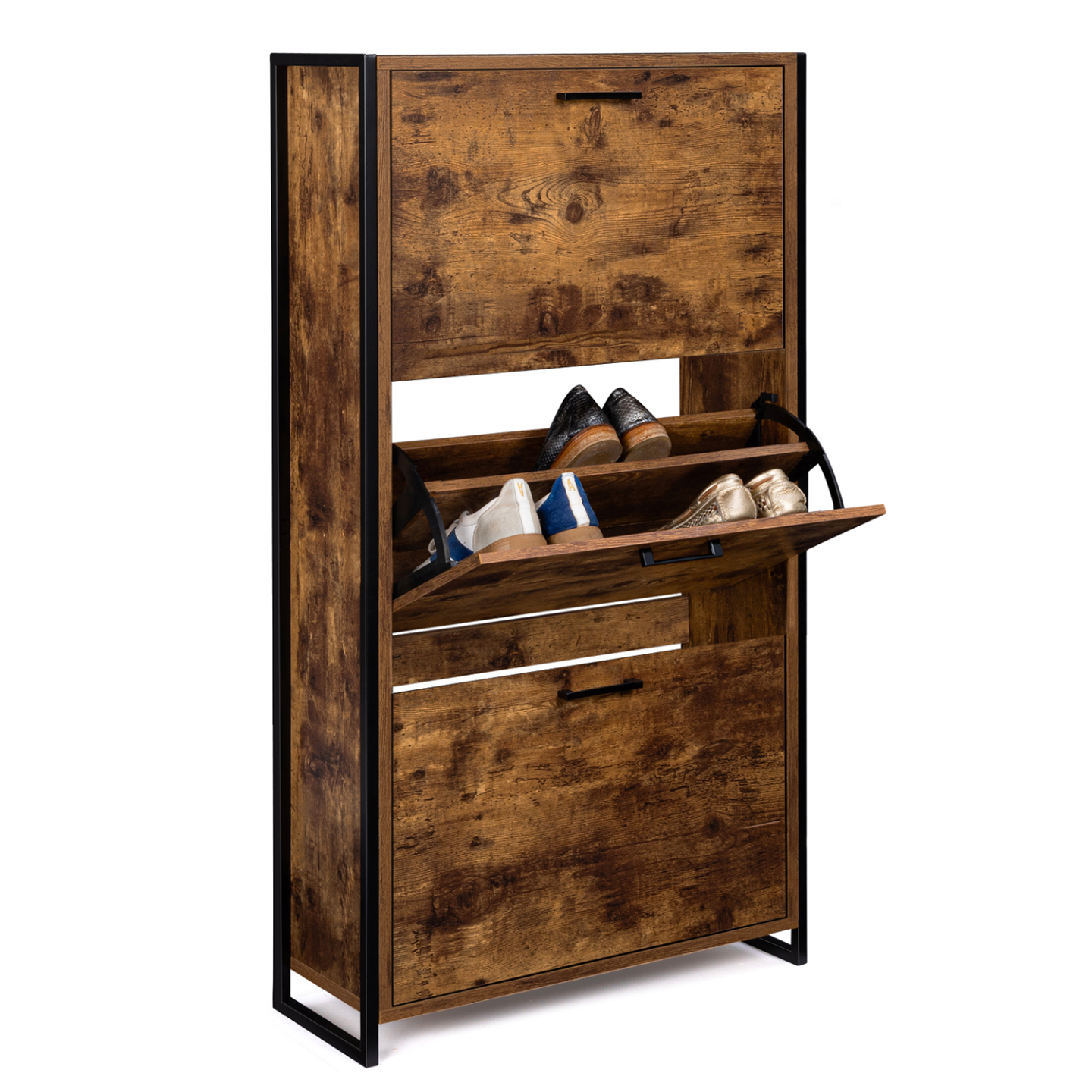Idmarket - Meuble À Chaussures 18 Paires Dayton 3 Portes Effet Vieilli