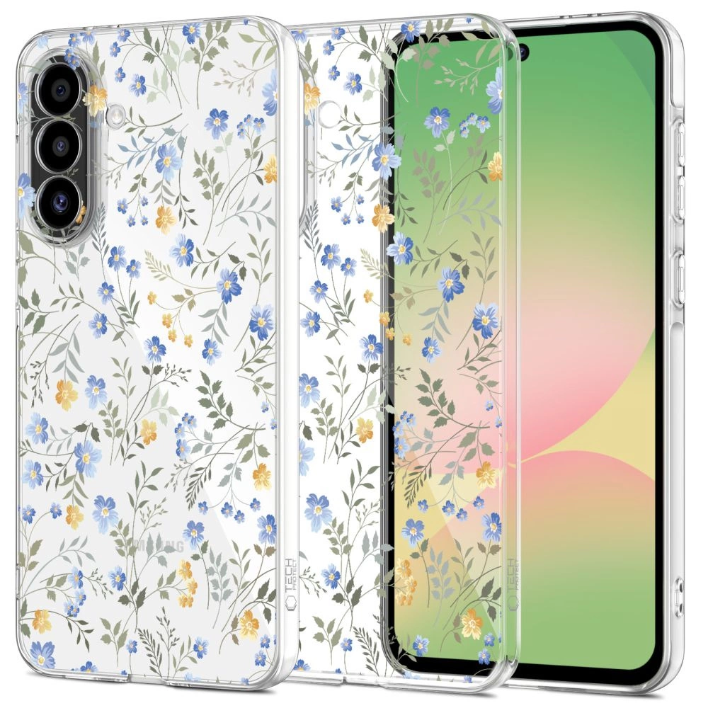 Tech-Protect FlexAir Case for Samsung Galaxy A27 - Clear and Floral - Bild 2