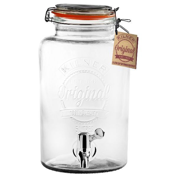 Kilner Transparent/Silber/Orange 2X Getränkespender, Getränkespender, - Image 4