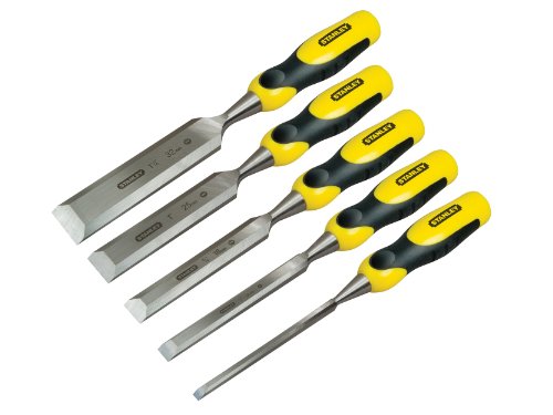 Stanley DynaGrip Stechbeitel Set 5-Teilig, Meißel-Set, Abgeschrägte Kante, Karbonstahl, Schwarz, Gelb, Ergonomisch, Softgrip, 6,12,18,25,32 mm - Image 2