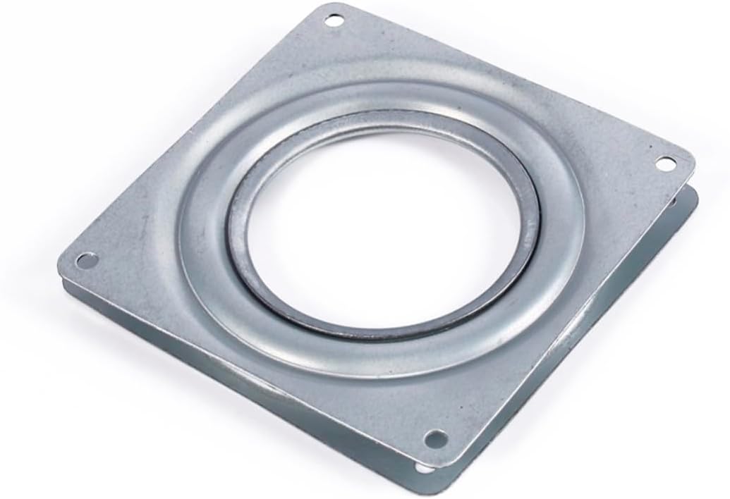 Plateau tournant à roulement 15 cm, charge 50 kg, zingué, pour présentoir ou table
