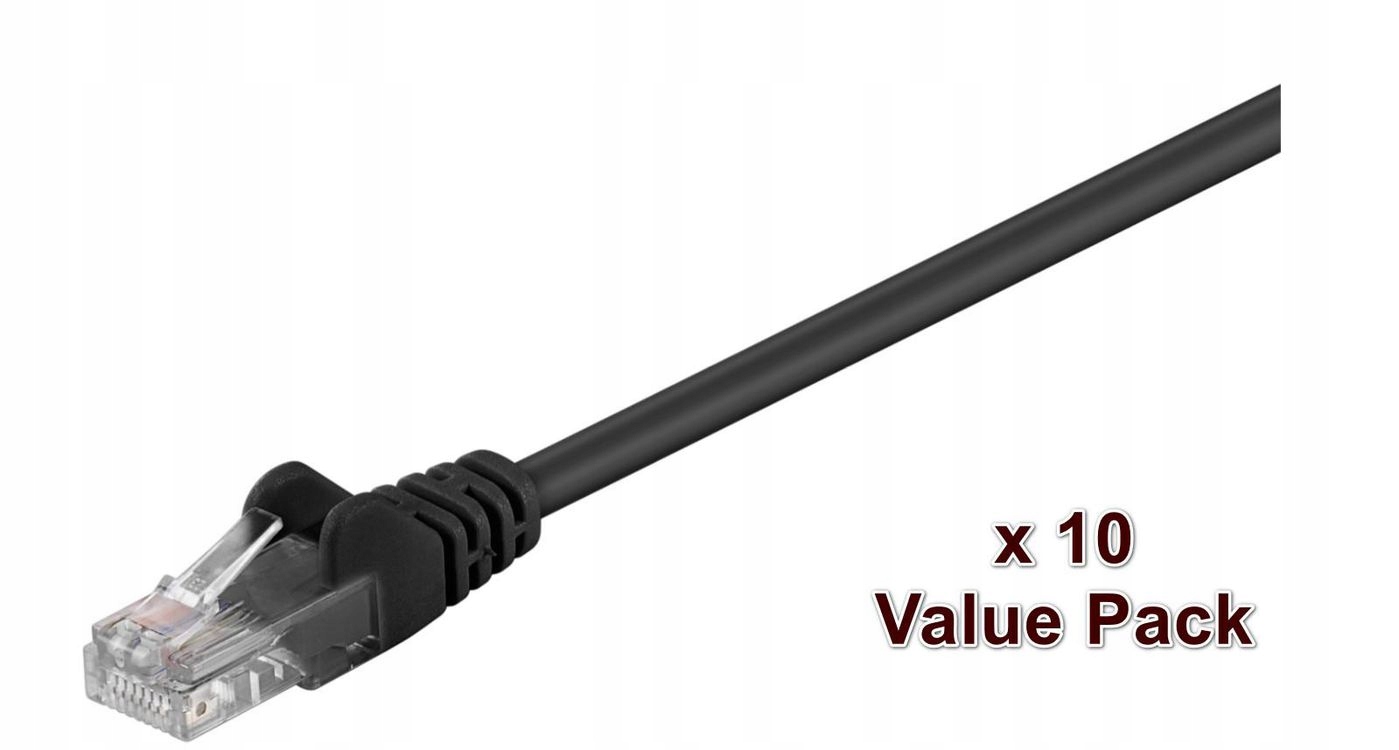Microconnect Schwarz U/Utp Cat5e 10M 10 Stück