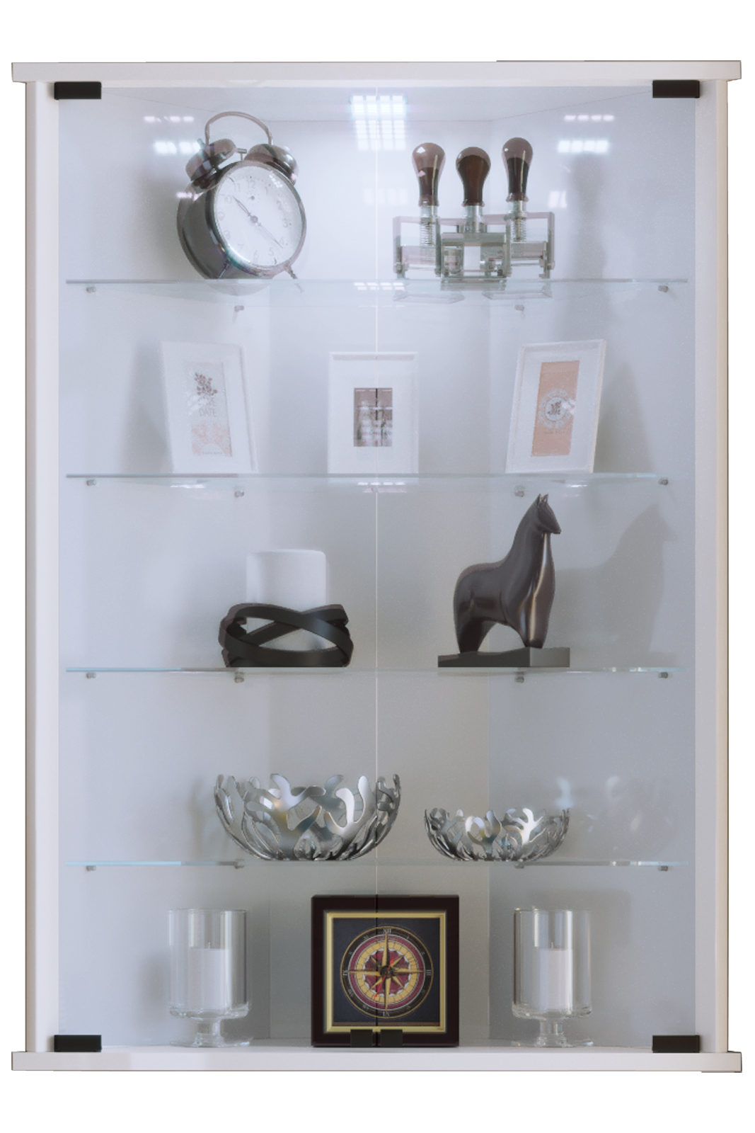 Vcm Weiss Vitrine + Buffetschrank, Vecko (67 X 23 X 88 Cm) - Image 6
