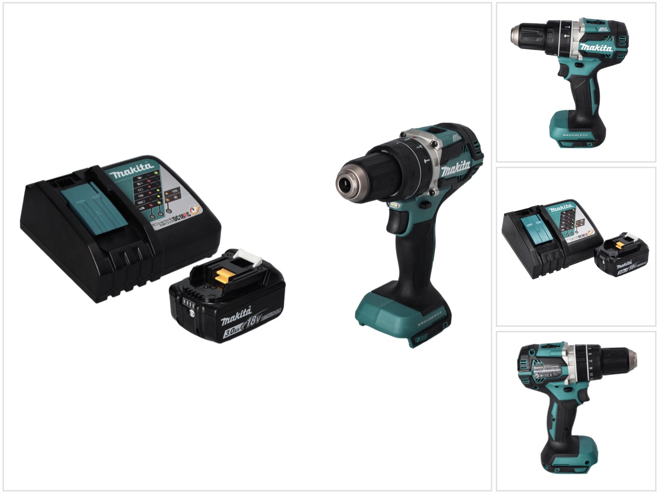Makita Dhp 484 Rf1 Akku Schlagbohrschrauber 18 V 54 Nm Brushless + 1x Akku 3, 0 Ah + Ladegerät