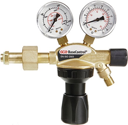 Gce - Flaschendruckminderer Basecontrol Argon/Co 200Bar M.ventil 24L/Min Rhöna 8592346666610