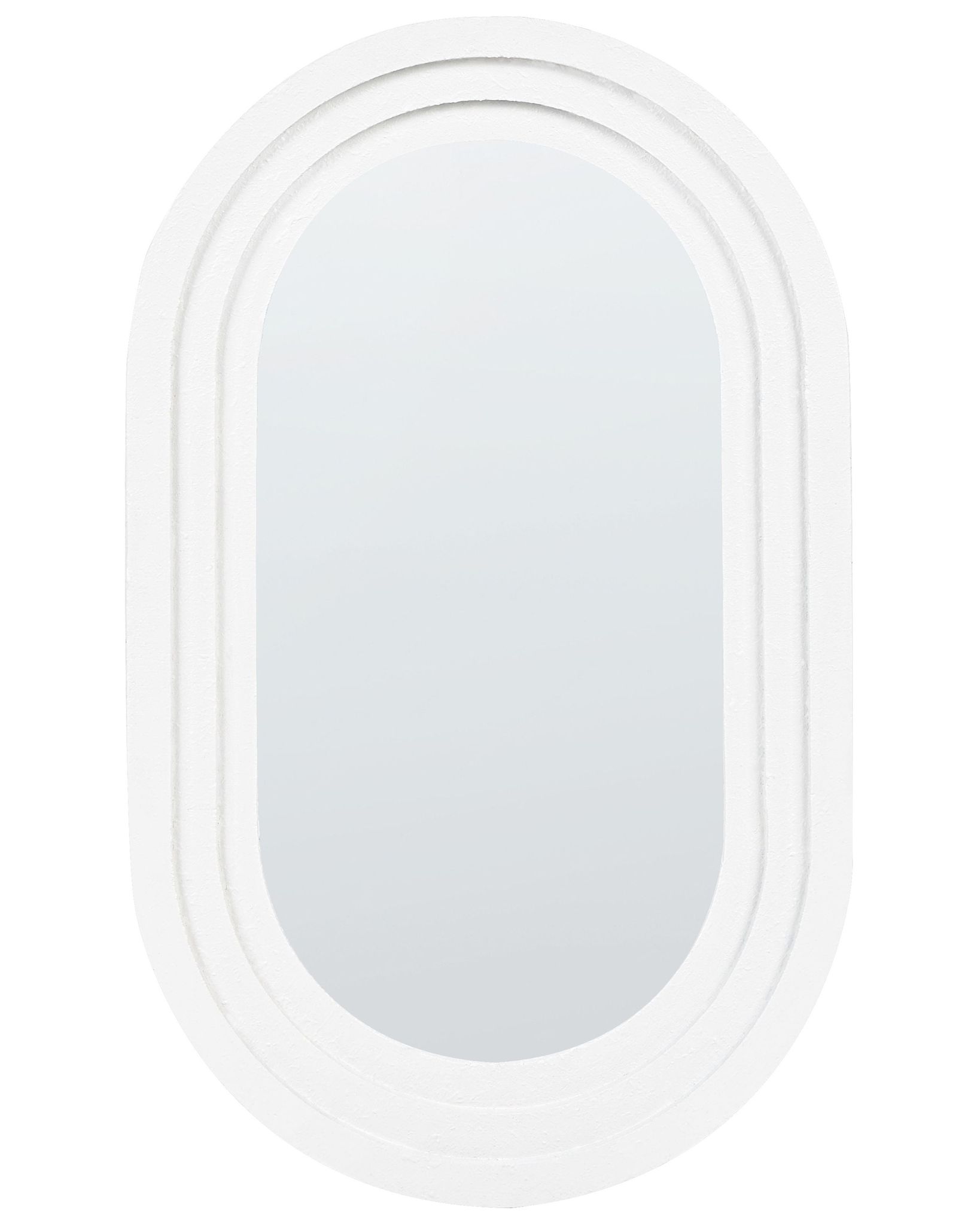 Beliani - Miroir Mural Décoratif Moderne 43 X 69 Cm Métal Blanc Massilly