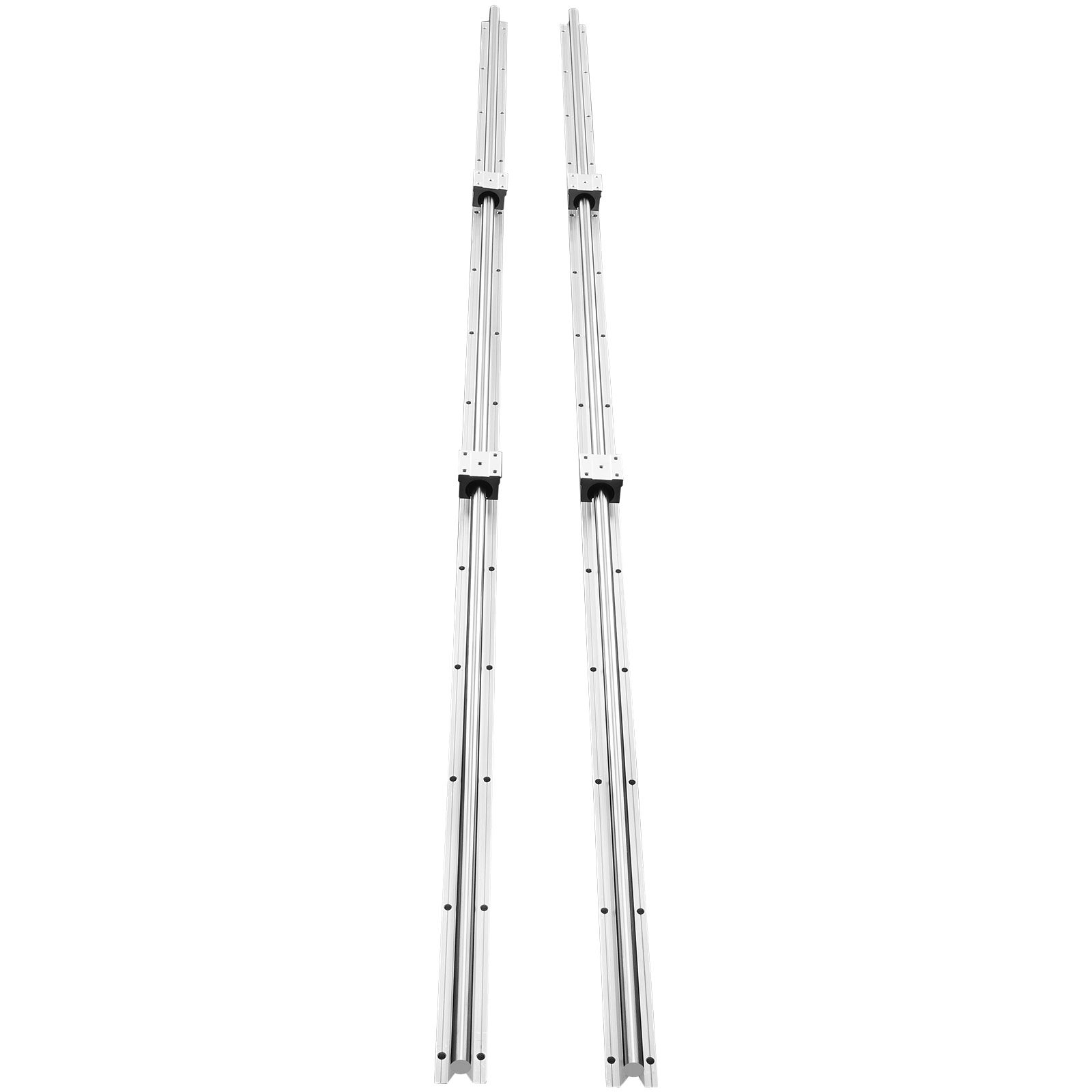 Rails de guidage linéaire SBR20 en acier et aluminium, 1800 mm, lot de 2 rails et 4 chariots SBR20UU