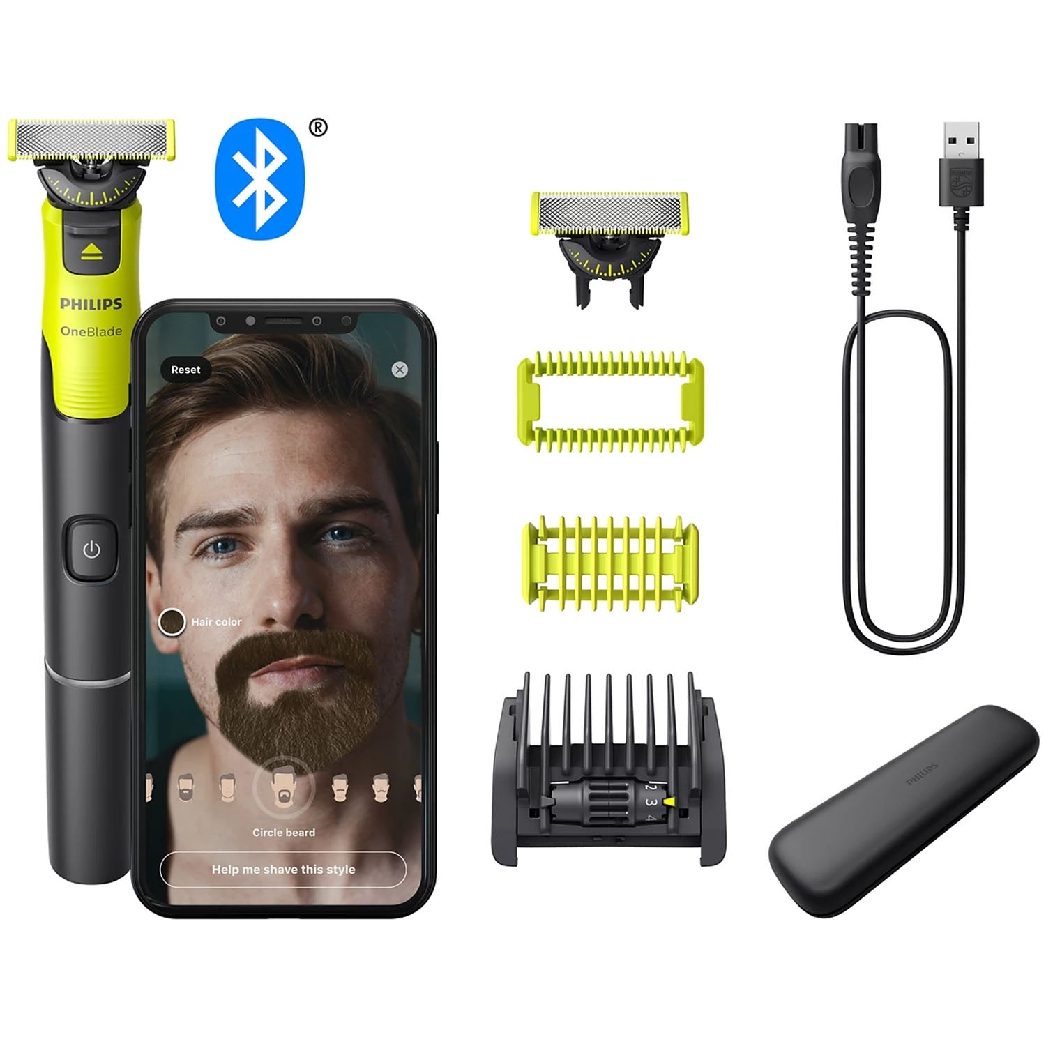 Philips Mehrfarbig Oneblade 360 With Connectivity 5 In 1 Face Body Qp463165 - Bild 7