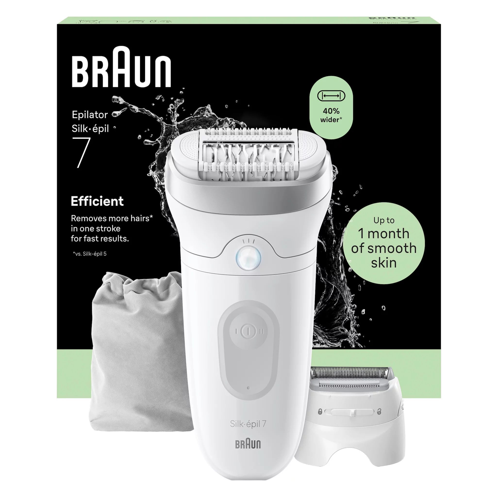 Braun Silber Epilierer, Silk-Épil 7 7-030 Wet & Dry Epilator - Bild 5