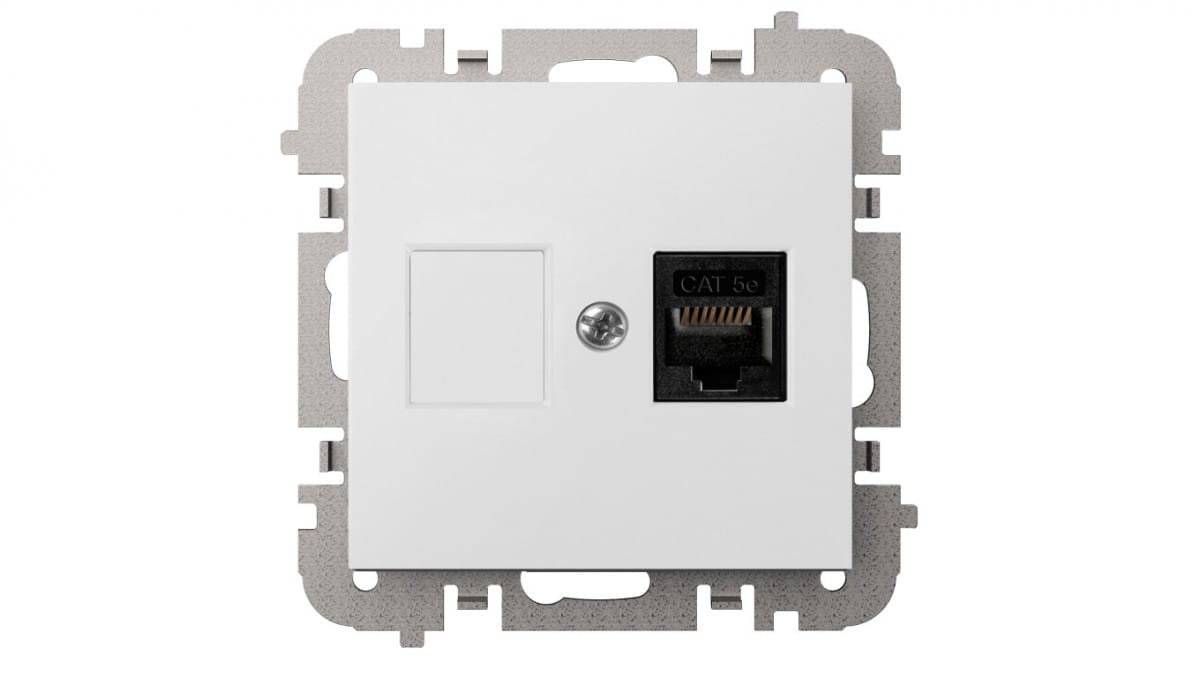 Oem Weiß Vestra Einzelne Rj45-Computerbuchse Ohne Rahmen, Unterputz, Ip20, 3848-10
