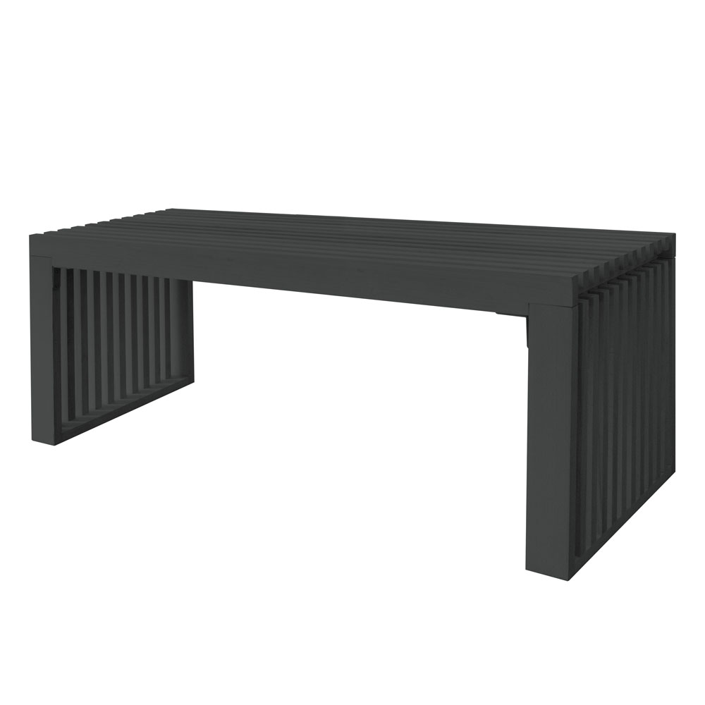 Home Deluxe - Banc en bois lora noir - 110 cm