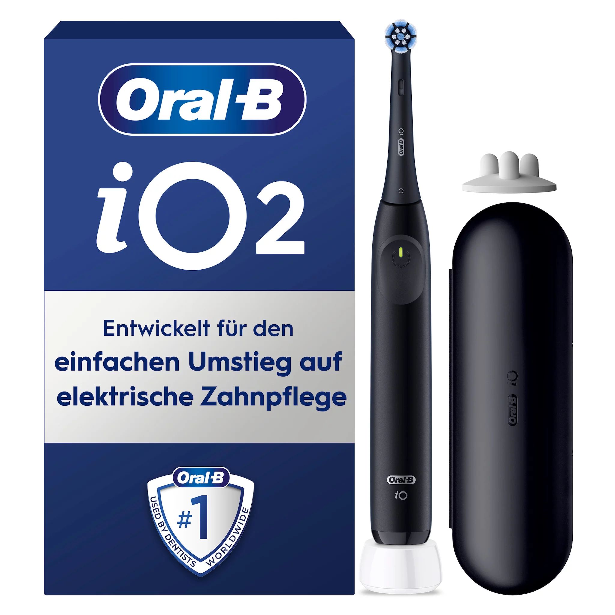 Oral-B iO Series 2 Night Black Special Edition - Mit Zahncreme - Zahnbürste mit 8 Aufsteckbürsten - Bild 5