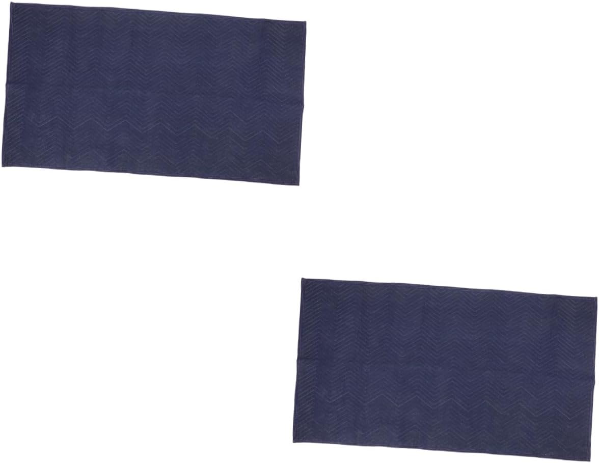Tapis de déménagement antidérapant bleu foncé, lot de 2, résistant à l'usure