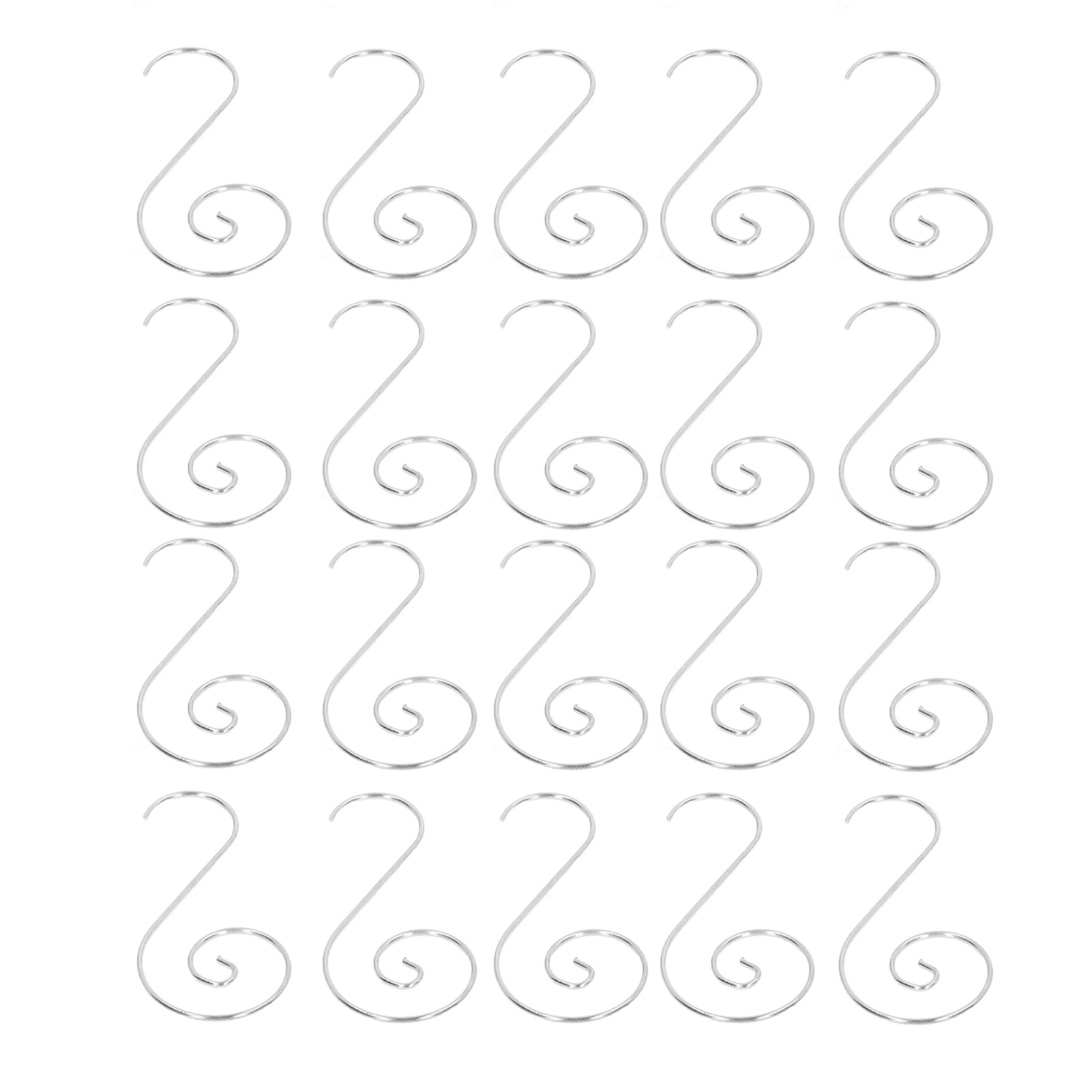 Crochets en S décoratifs en acier inoxydable, argentés, pour sapin de Noël et décorations, lot de 600