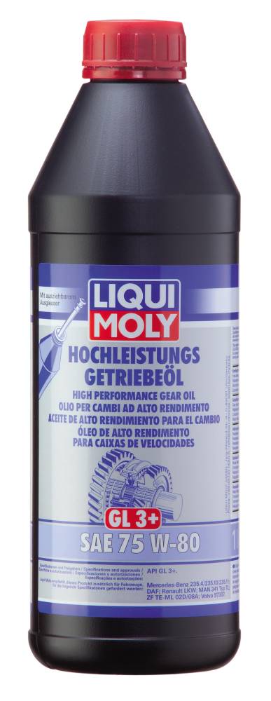 Liqui Moly Hochleistungs-Getriebeöl GL3+ 75W-80 1 Liter Synthese Getriebe Öl - Image 5