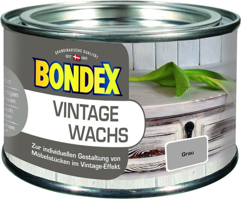 Bondex Grau Vintage-Wachs 0,25 L, Möbel-Wachs, Shabby Chic, - Image 2