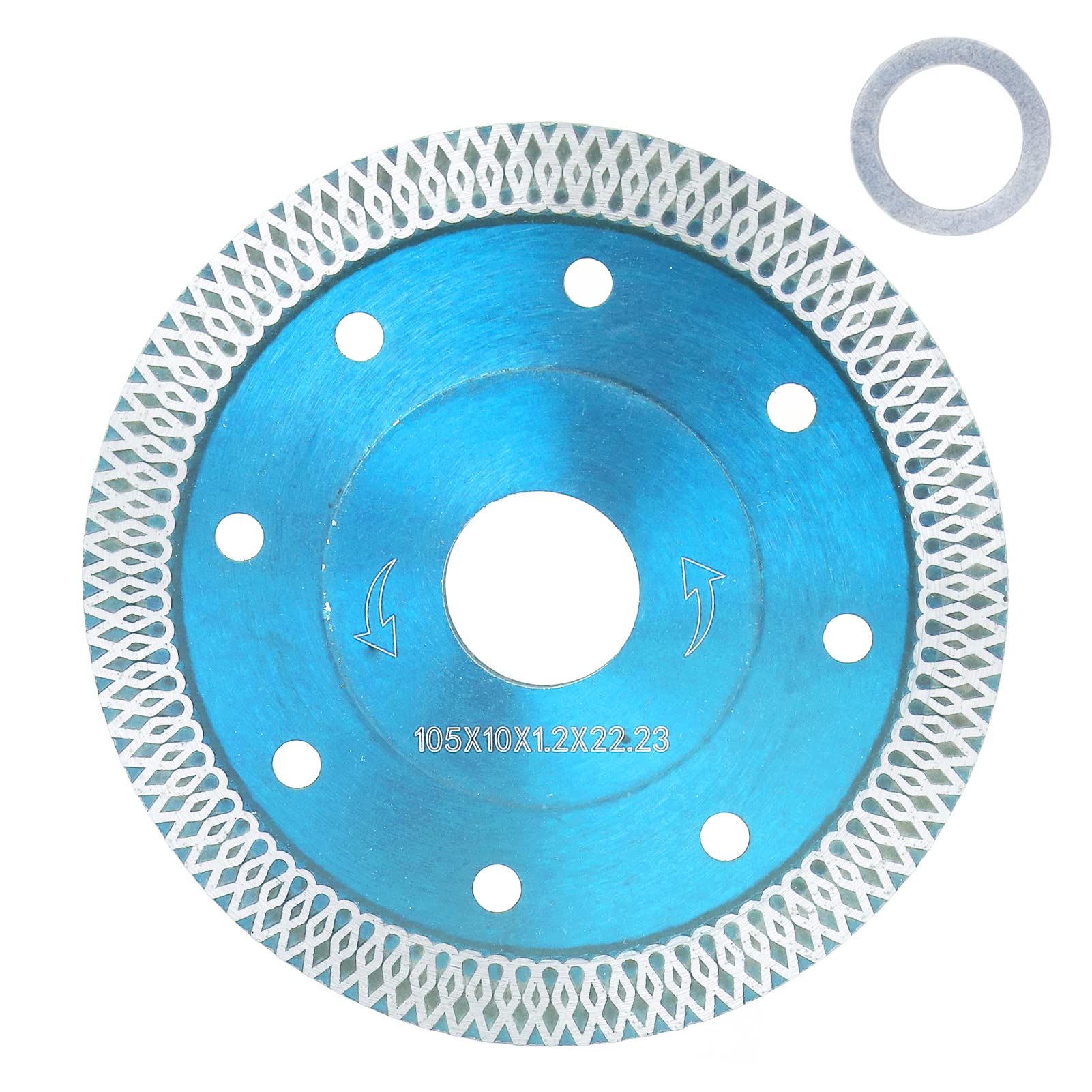 Lama Diamantata Da 4 Pollici – Blu – Per Il Taglio Di Piastrelle / Porcellana / Ceramica / Granito / Marmo / Mattoni – Levigatura / Lucidatura