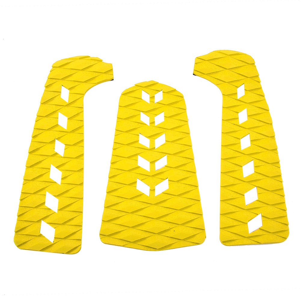 Tapis de stomp EVA antidérapant pour surf, shortboard et longboard, jaune, 30,5 x 8,8 cm