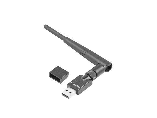 Lanberg Schwarz Usb Nano N150 Wlan-Netzwerkkarte Mit 1 Externer Antenne