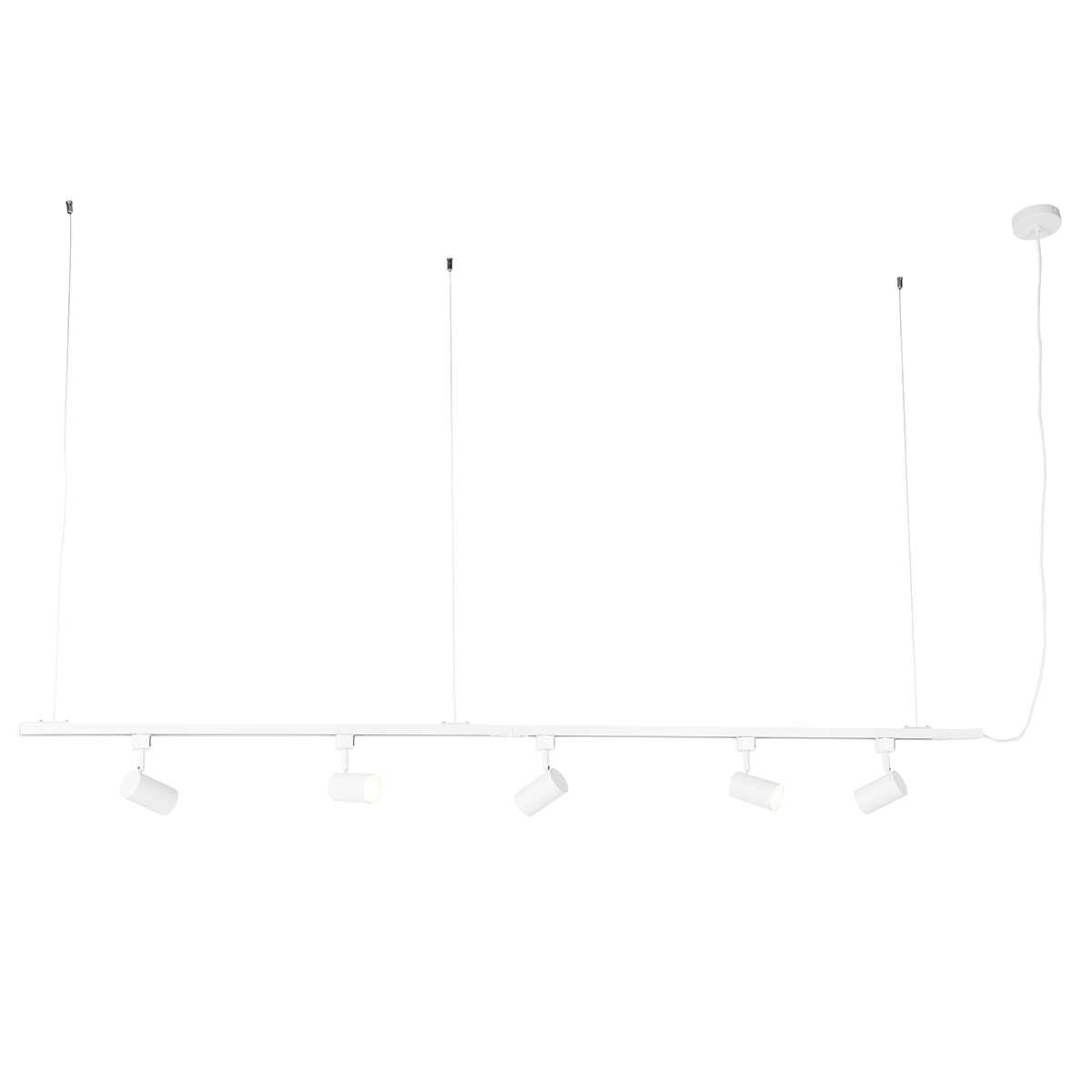 Iconic Jeana - Suspension - 5 Lumière - L 193 Cm - Blanc - Moderne