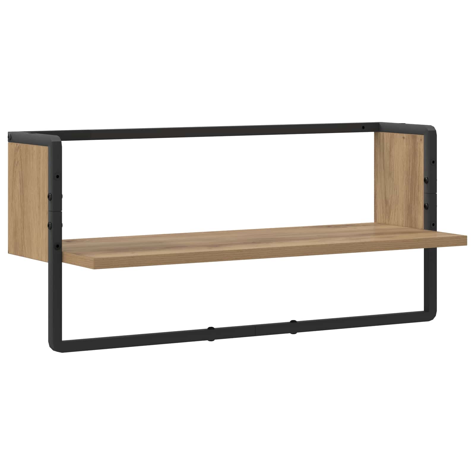 Vidaxl Braun Wall Shelf Wall-Mounted Artisan Oak 65 X 25 X 30 Cm