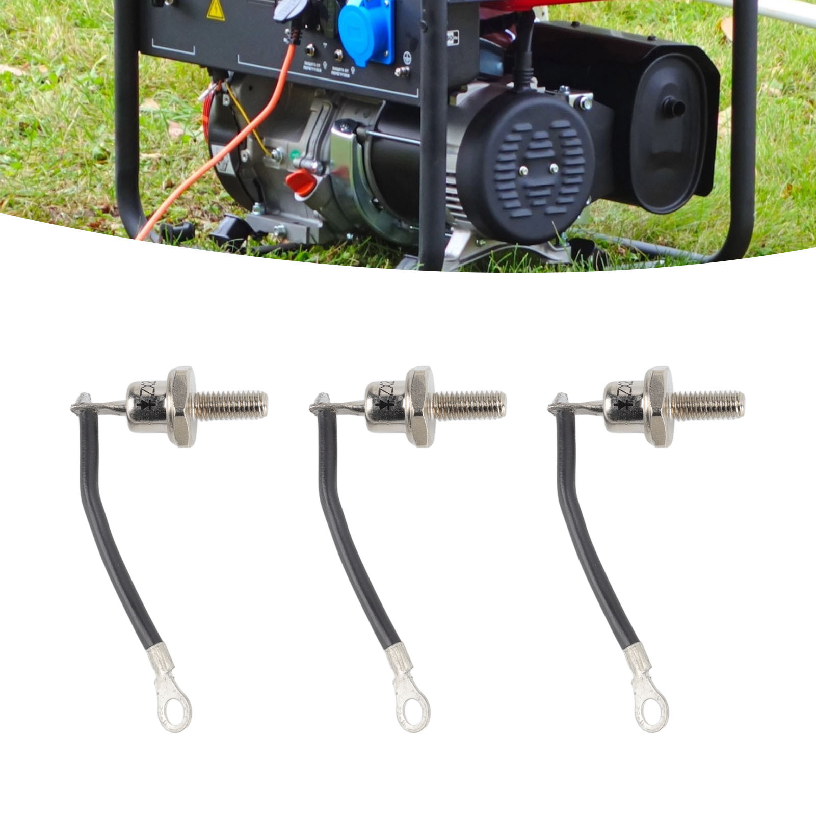 Diode de redressement ZX25-12 pour groupe électrogène diesel, 25 A, fil négatif noir, lot de 3