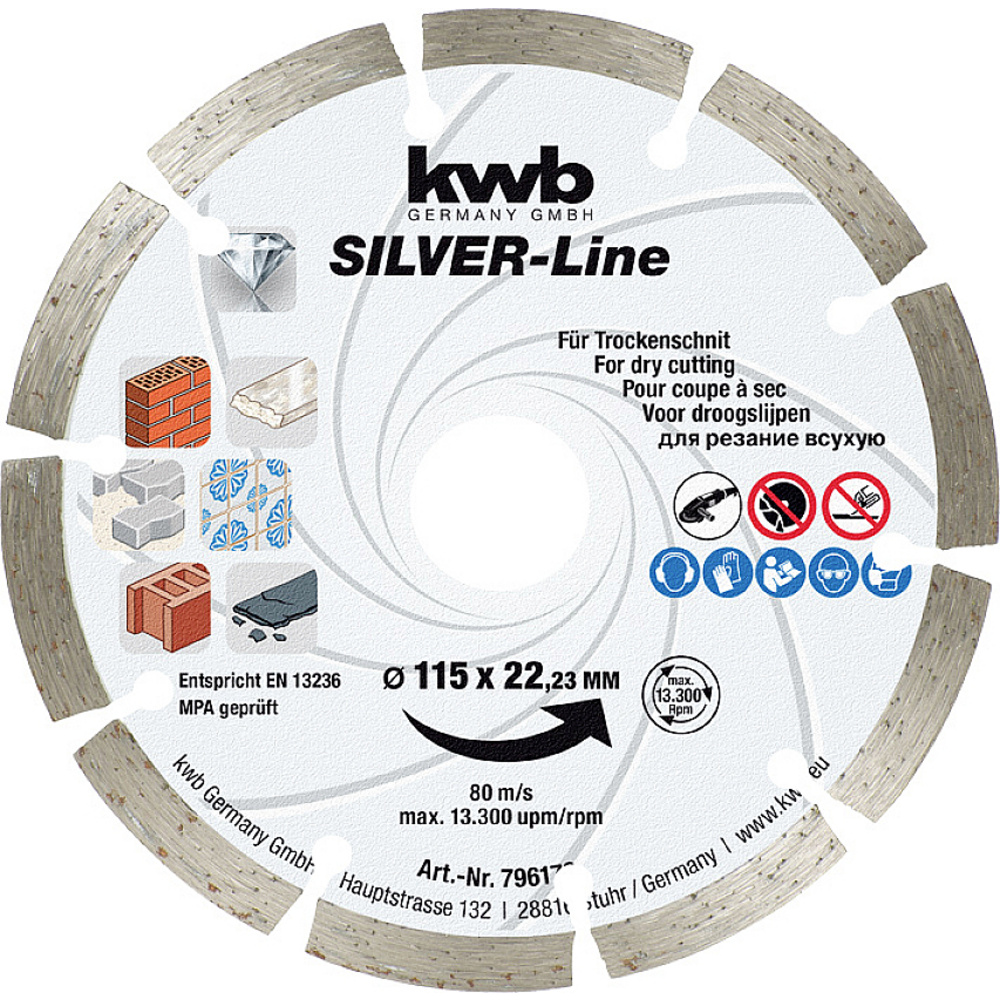 Einhell - Kwb Kraftixx Dia Trennscheibe Silver - Line Ø 125 Mm, 125 Mm X 22 Mm, Kreissägeblatt