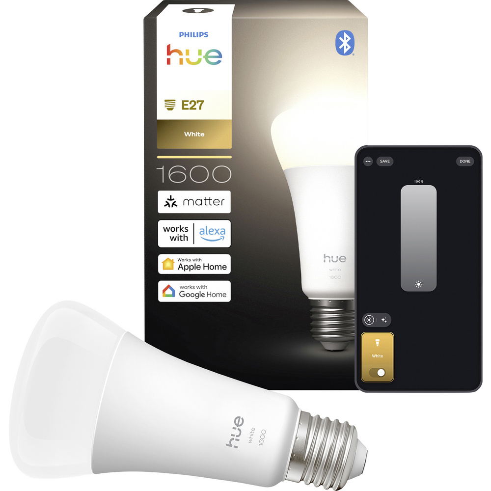 Philips Hue Licht Philips Led-Leuchtmittel 929003856201 Eek: E (A - G) Hue White E27 Warmweiß