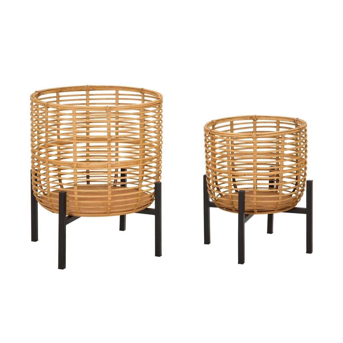 Mauro Ferretti Unisex Bunt Rattan-Vase (X2) - Bild 3