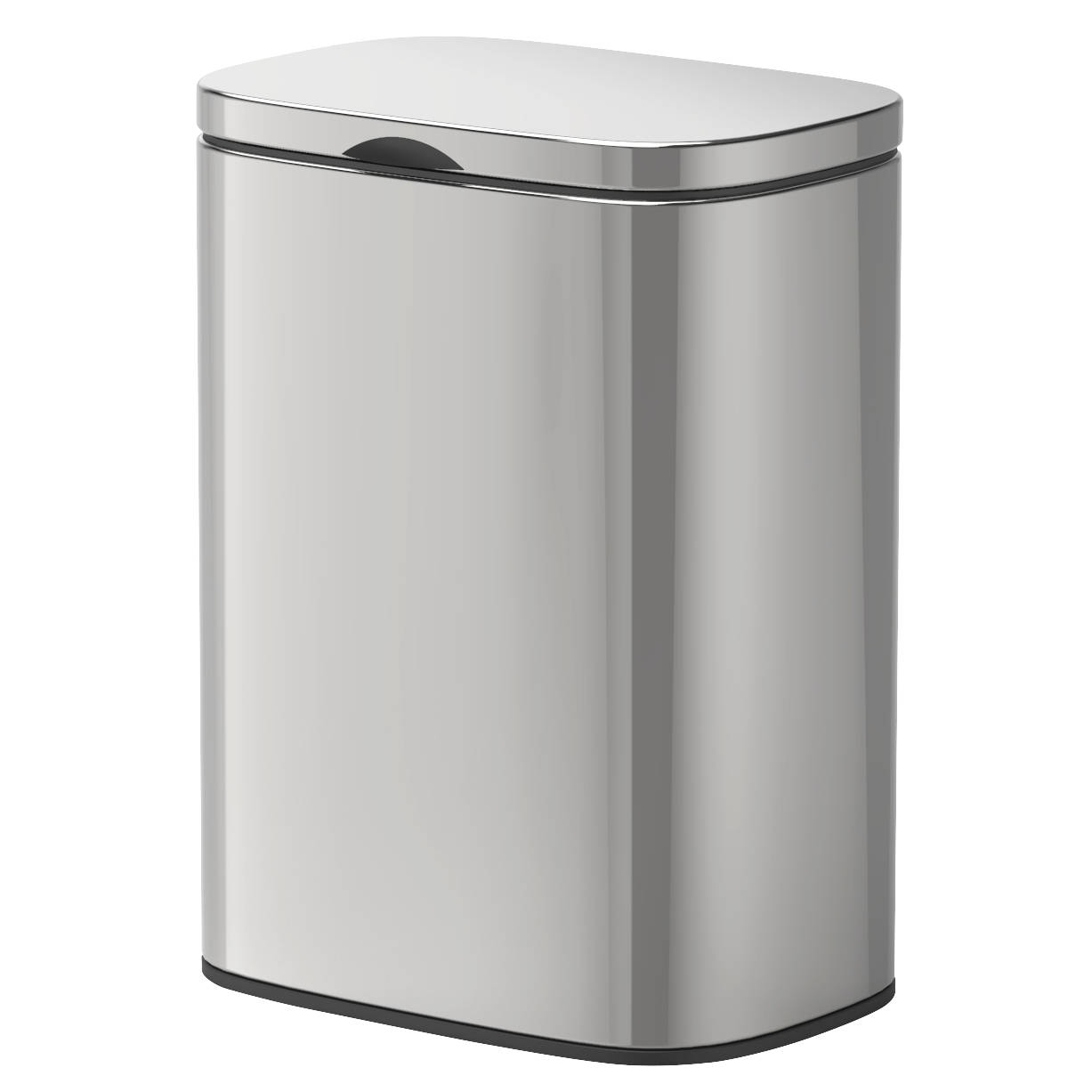 Wand-kosmetikeimer Sare Glänzend 5 L, Easy Close Absenkautomatik, Silber Glänzend, Edelstahl Rostfrei Glänzend - Silber Glänzend - Wenko