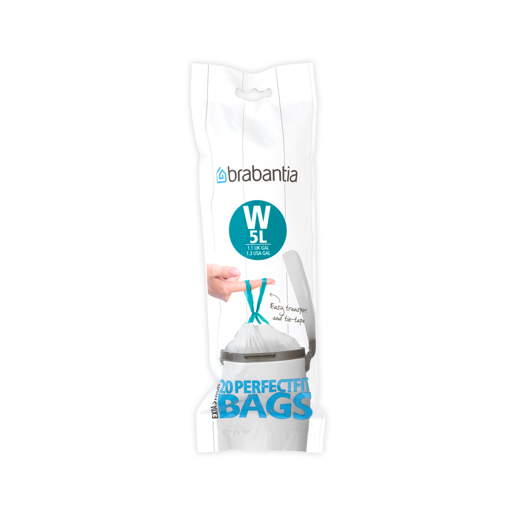 Brabantia PerfectFit Beutel 5 L (W) White Müllbeutel Müllsack 20 St - Image 5